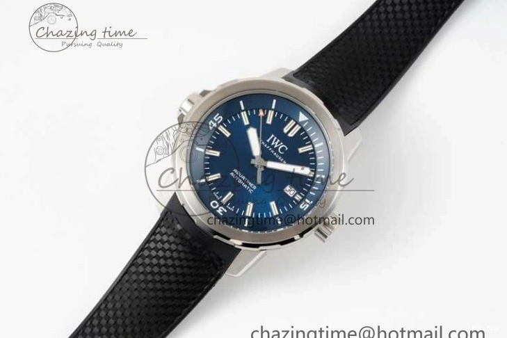 MIROTIME 0805 Aquatimer SS IW3290 RSF 1:1 Best Edition Blue Dial on Black Rubber Strap A Fashionable 7074